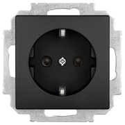 Kombi-Steckdose,<BR>K55 BBblack,<BR>schwarz matt