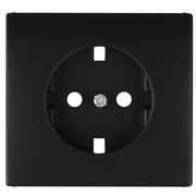 Ersatzplatte,<BR>f�r Kombi-Steckdose,<BR>APOLO 5000,<BR>schwarz matt