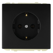 Kombi-Steckdose,<BR>APOLO 5000,<BR>schwarz matt