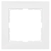 Abdeckrahmen,<BR>passt zu Berker*-S1*,<BR>mit Beschriftungsstreifen B 8 mm,<BR>polarwei glnzend