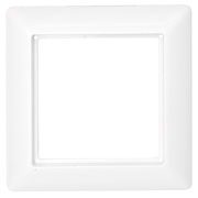 Abdeckrahmen,<BR>passt zu Jung*-AS500*,<BR>mit Beschriftungsstreifen B 8 mm,<BR>alpinwei glnzend