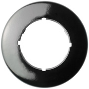 Abdeckrahmen, 1-fach, rund,<BR>fr Dimmer und Anschlussdosen,<BR>Bakelit schwarz