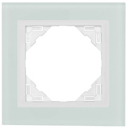 Glas-Abdeckrahmen,<BR>LOGUS 90,<BR>Glas wei,<BR>Kunststoff signalwei