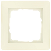 Abdeckrahmen 1-fach,<BR>SYSTEM 55,<BR>cremewei glnzend