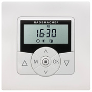 Rolladen-Zeitschaltuhr,<BR>Troll Standard 5620 UW,<BR>Zentralplatte 50 x 50 mm,<BR>Tages-/Wochenprogramm,<BR>ultrawei