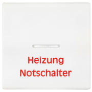 Wippe,<BR>fr Heizungsnotschalter,<BR>SERIE AS,<BR>alpinwei glnzend