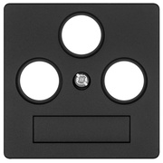 Zentralplatte,<BR>fr Antennensteckdose,<BR>3-Loch,<BR>KLEIN K55 BBblack,<BR>schwarz matt