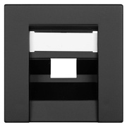 Zentralplatte,<BR>fr 1-fach-UAE-Steckdose,<BR>KLEIN K55 BBblack,<BR>schwarz matt