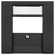 Zentralplatte,<BR>fr 3-fach-TAE-Steckdose,<BR>KLEIN K55 BBblack,<BR>schwarz matt