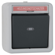 AP/FR,<BR>Heizungsnotschalter,<BR>grau/dunkelgrau