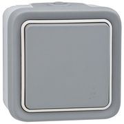 AP/FR-Aus/Wechsel-Schalter,<BR>PLEXO,<BR>grau