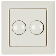 Dreh-Aus-<BR>UP-DOPPEL-Dimmer,<BR>2 x 15-110W/VA oder<BR>2 x 5-40W/LED,<BR>Phasenanschnitt,<BR>