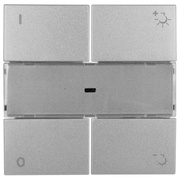 Abdeckung,<BR>4-Tasten-Dimmer,<BR>LOGUS 90,<BR>alu-silber