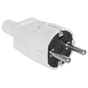 Schutzkontakt-Stecker,<BR>grau