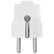 Schutzkontakt-Stecker,<BR>wei