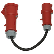 CEE-Adapterleitung,<BR>CEE-Stecker 16A auf <BR>CEE-Kupplung 32A,<BR>5-polig