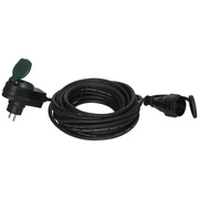 Schutzkontakt-Gummi-<BR>Verlngerung, <BR>H05RR-F 3G x 1,5, 25 m,<BR>schwarz