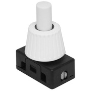 Einbau-Druckschalter,<BR>250V/2(1)A,  1-pol.,<BR>M10 x 1, wei
