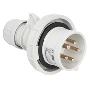 CEE-Stecker,<BR>SHARK,<BR>5-polig,<BR>400V,<BR>1h, Notstrom,<BR>mit Schraubklemmen
