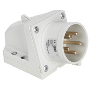 CEE-Wandgertestecker,<BR>5-polig,<BR>400V,<BR>1h, Notstrom,<BR>mit Schraubklemmen