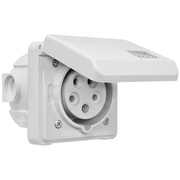 CEE-UP-Steckdose, <BR>gerade,<BR>5-polig, <BR>16A/400V,<BR>grau