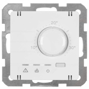 Kombi-Raumthermostat,<BR>elektronisch,<BR>Zentralplatte 55 x 55 mm,<BR>reinwei