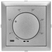 Zentralplatte,<BR>fr Thermostat,<BR>LOGUS 90,<BR>alu-silber