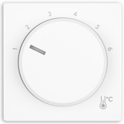 Zentralplatte mit Drehknopf,<BR>f�r Raumtemperaturregler<BR>1094 U-101,<BR>BUSCH Future� Linear