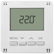 Aufsatz,<BR>fr Raumthermostat-Einsatz,<BR>digital,<BR>MERIDIAN,<BR>reinwei