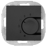 Kombi-Raumthermostat,<BR>ffner, 10A(4A),<BR>+5 bis +30,<BR>KLEIN K55 BBblack,<BR>schwarz matt<BR>