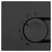 Zentralplatte,<BR>fr Raumthermostat-Einsatz,<BR>55 x 55 mm,<BR>KLEIN K55 BBblack,<BR>schwarz matt