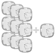 Kombi-Raumthermostat,<BR>�ffner, 10A (4A), +5� bis +30�,<BR>KLEIN SI�,<BR>reinwei�,<BR>9+1 Aktion