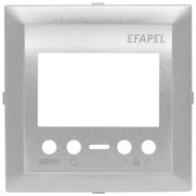 Zentralplatte,<BR>fr Thermostat,<BR>LOGUS 90,<BR>alu-silber