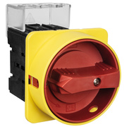Dreh-Hauptschalter/<BR>Not-Aus-Schalter,<BR>Fronteinbau,<BR>3-polig/22 kW,<BR>Vorhngeschlosssperre mglich