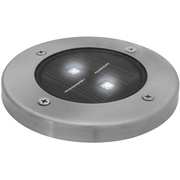 LED-Solar-<BR>Erdeinbaustrahler,<BR>2 weie LEDs