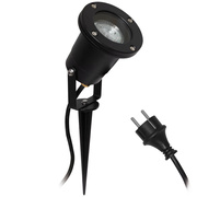 Auenstrahler <BR>mit Erdspie,<BR>1 x GU10/35W,<BR>Zuleitung 2,5 m
