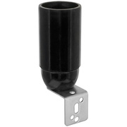 Iso-Fassung E14, <BR>schwarz, mit <BR>Metallwinkel