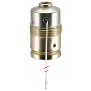 Metallfassung E27, <BR>vermessingt, mit <BR>Zugschalter