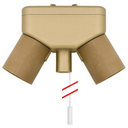 Iso-Doppelarmatur, <BR>2 x E27, gold