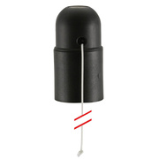Iso-Fassung E27, <BR>schwarz, mit <BR>Zugschalter