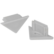 Endkappen f�r Winkel-Profil<BR>B 25 mm, Kunststoff, grau