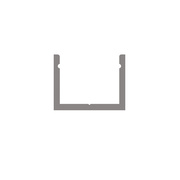 U-Profil aus Aluminium,<BR>schwarz pulverbeschichtet,<BR>fr Strips bis B 8 mm,<BR>B 10, H 8, L 2.000