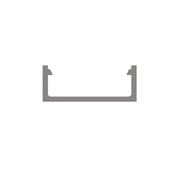 U-Profil aus Aluminium eloxiert,<BR>fr Strips bis B 13 mm,<BR>B 15, H 6, L 2.000