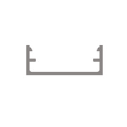 U-Profil aus Aluminium eloxiert,<BR>fr Strips bis B 16 mm,<BR>B 20, H 8, L 2.000