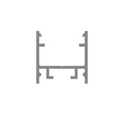U-Profil aus Aluminium eloxiert,<BR>fr Strips bis B 13 mm,<BR>B 15, H 15, L 2.000