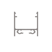 U-Profil aus Aluminium eloxiert,<BR>fr Strips bis B 16 mm,<BR>B 20, H 20, L 2.000
