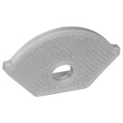 Kunststoffendkappe,<BR>halbrund,<BR>f�r Alu-Profil Exo-V1_12,<BR>mit �ffnung