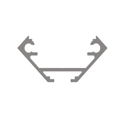 Eck-Profil aus Aluminium eloxiert,<BR>fr Strips bis B 14 mm,<BR>B 27,05, H 12,35, L 2.000