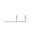 U-Profil aus Aluminium eloxiert,<BR>mit einem Flgel,<BR>fr Strips bis B 16 mm,<BR>