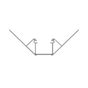 Eck-Profil aus Aluminium eloxiert,<BR>mit zwei Flgeln,<BR>fr Strips bis B 16 mm,<BR>